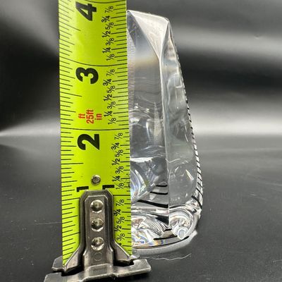 Correia Signed Optical Art Glass Paperweight Sculpture
