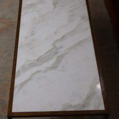 Mid-Century Modern Marble Top Coffee Table