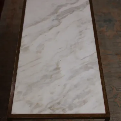 Mid-Century Modern Marble Top Coffee Table