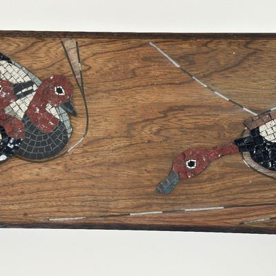Rare 1957 Primus Designs “Ducks” Mid-Century Modern Mosaic Wall Art Panel