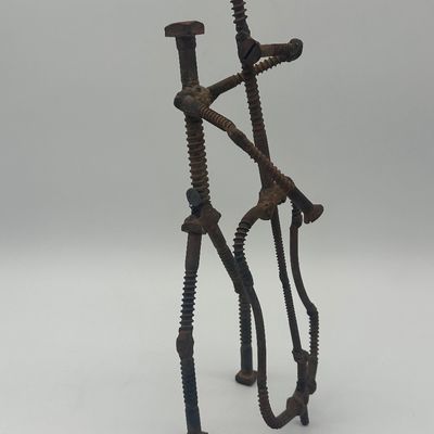 Signed Welded Metal Musician Sculpture Ensemble