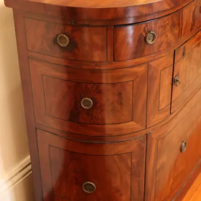 Regency Ebony-Banded Flame Mahogany Sideboard, Circa 1815