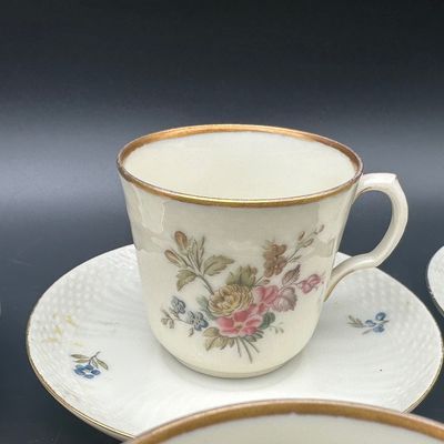 Royal Copenhagen Floral Demitasse Cups & Saucers – Set of 15