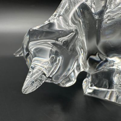 Baccarat Clear Crystal Bull Sculpture