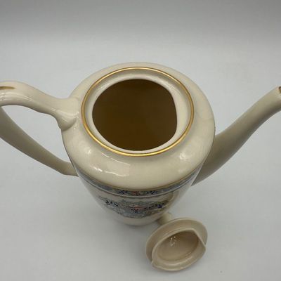 Lenox Autumn China Teapot, Teacups, Candlesticks & Bow