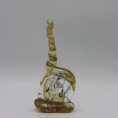 Signed Gene H. Koss “Ridge Climb” Art Glass Sculpture