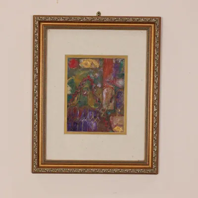 Edith Feiner Sarett (1923–2008), Untitled Abstract, Mixed Media on Paper