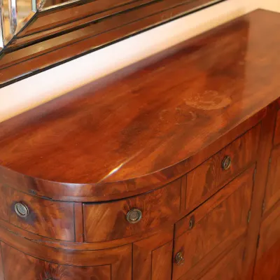 Regency Ebony-Banded Flame Mahogany Sideboard, Circa 1815