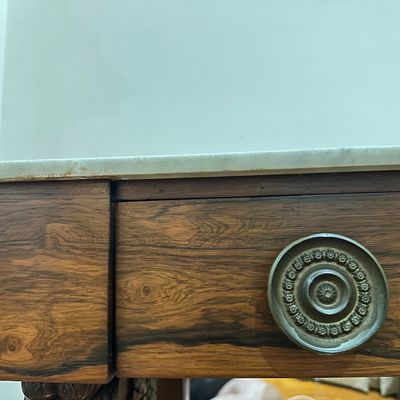 William IV Carved Rosewood Pier Table with Marble Top, circa 1825
