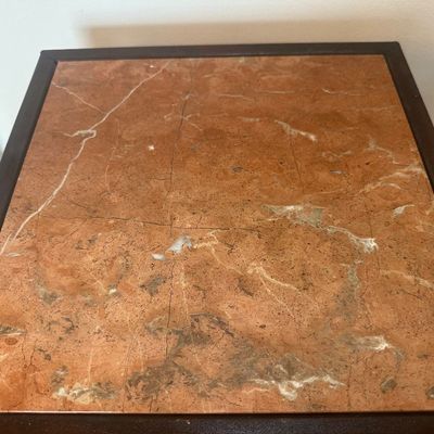 Mario Villa Mixed Metal & Marble-Top End Table