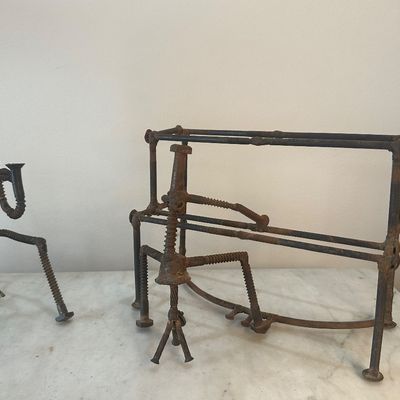 Signed Welded Metal Musician Sculpture Ensemble