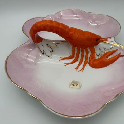 Antique Porcelain Lobster Serving Dish