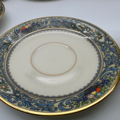 Lenox Autumn China Teapot, Teacups, Candlesticks & Bow