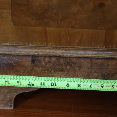 Antique Dutch-Style Burlwood & Marquetry Bombé Secretary Bookcase