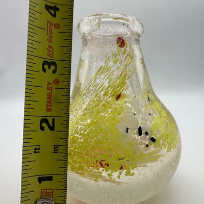 Hand-Blown Art Glass Perfume Bottle with Stopper