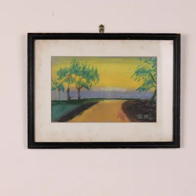 Charles Hudson (American, 20th Century), Untitled Landscape, Signed Pastel