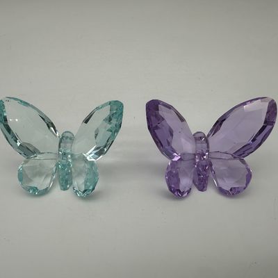Pair of Swarovski Brilliant Butterfly Crystal Figurines