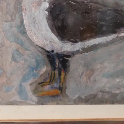 Gandy Brodie “Sea Gull” 1973 Gouache on Paper
