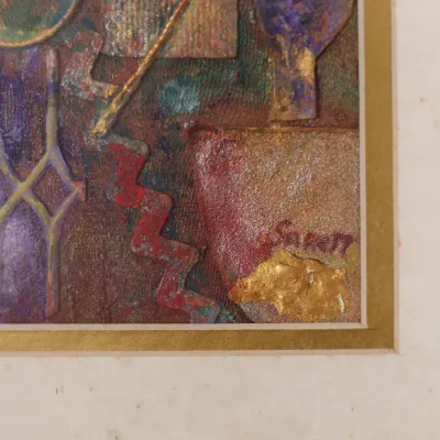 Edith Feiner Sarett (1923–2008), Untitled Abstract, Mixed Media on Paper