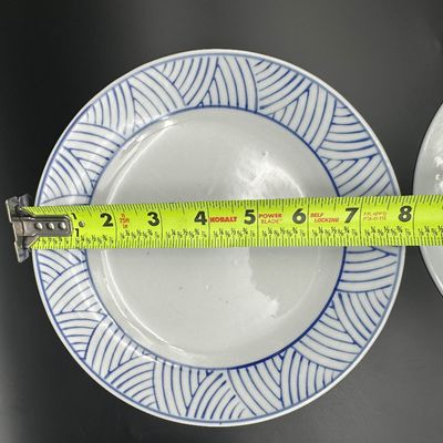 Vintage Chinese Blue & White Porcelain Dining Set for Four