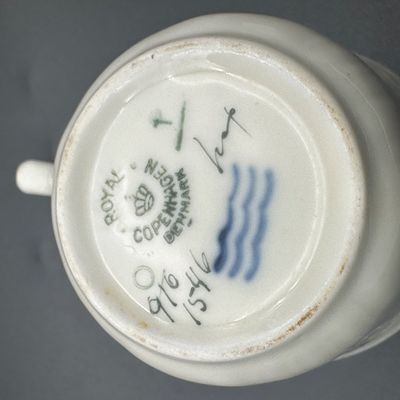 Royal Copenhagen Floral Demitasse Cups & Saucers – Set of 15