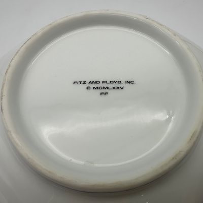 Vintage 1975 Fitz and Floyd Imari-Style Octagonal Porcelain Bowl
