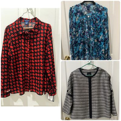 3 Doncaster Collection Women’s Tops & Jacket, Size 14M – New with Tags