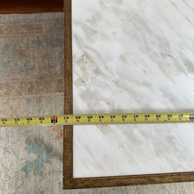 Mid-Century Modern Marble Top Coffee Table