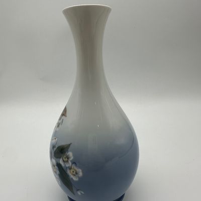 Pair of Royal Copenhagen Apple Blossom Porcelain Vases