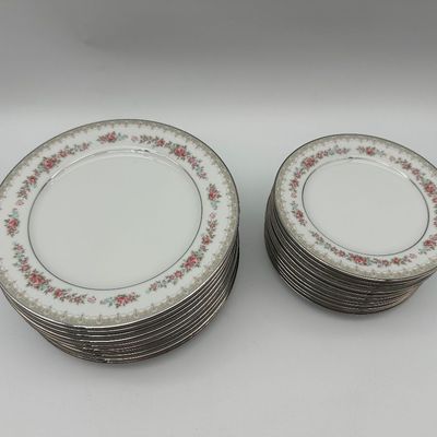 Noritake Roselane Fine China Dinnerware Set – 50 Pieces