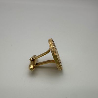 14K Gold Spiral Cufflink