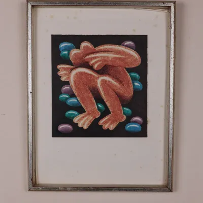 Original Robert Gordy (1933–1986), Crouching Figure, Louisiana Modernist