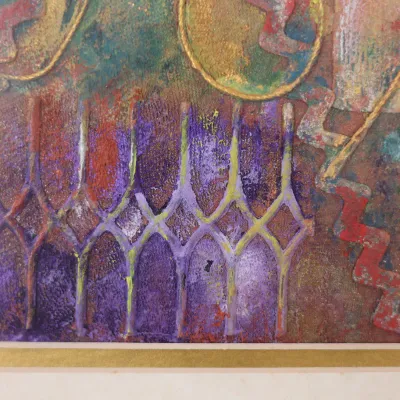 Edith Feiner Sarett (1923–2008), Untitled Abstract, Mixed Media on Paper