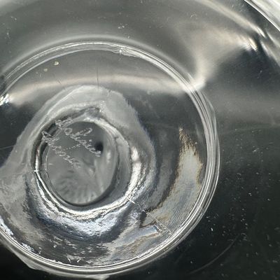 Lalique France Frosted Crystal Leaping Koi Fish Ring Dish – Signed