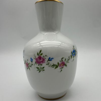 Limoges France Hand-Painted Porcelain Floral Vase