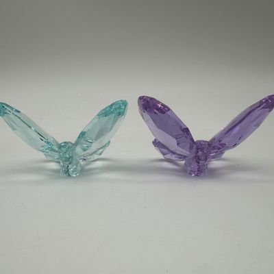 Pair of Swarovski Brilliant Butterfly Crystal Figurines