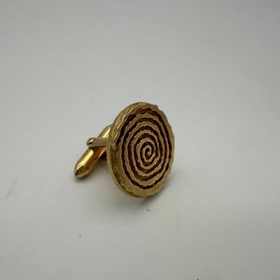 14K Gold Spiral Cufflink