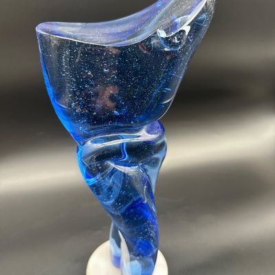 Maurice Alvarado “Blue Torso” Blown Glass Sculpture
