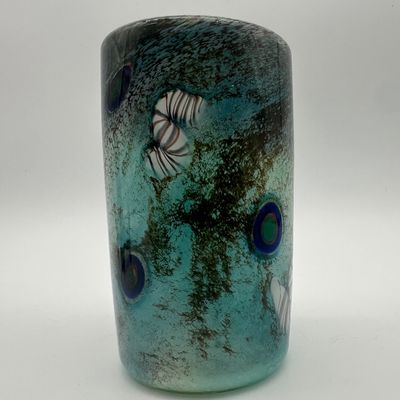 Hand-Blown Art Glass Vase