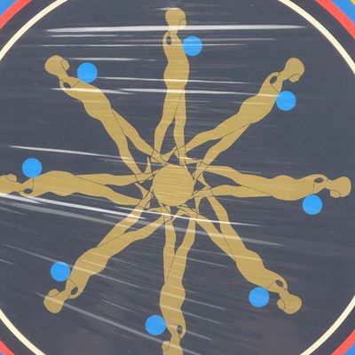 Ernest Tino Trova – Falling Man in Circle, 1968, Artist’s Proof Silkscreen