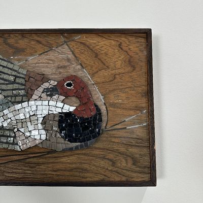 Rare 1957 Primus Designs “Ducks” Mid-Century Modern Mosaic Wall Art Panel