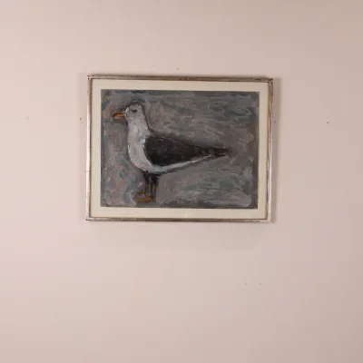 Gandy Brodie “Sea Gull” 1973 Gouache on Paper
