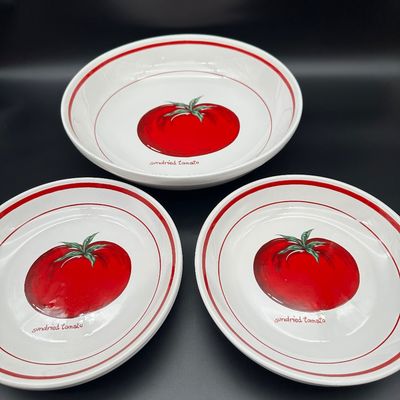 Over and Back “Sundried Tomato” Italian Bowls & Serving Bowl