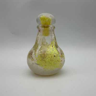 Hand-Blown Art Glass Perfume Bottle with Stopper