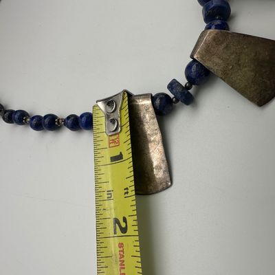 Sterling Silver & Lapis Lazuli Statement Necklace