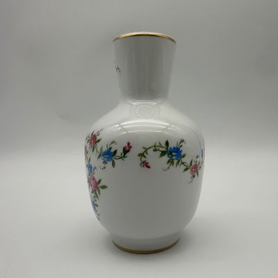 Limoges France Hand-Painted Porcelain Floral Vase