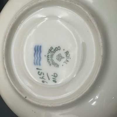 Royal Copenhagen Floral Demitasse Cups & Saucers – Set of 15