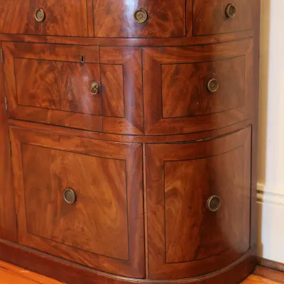 Regency Ebony-Banded Flame Mahogany Sideboard, Circa 1815