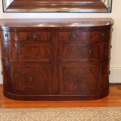 Regency Ebony-Banded Flame Mahogany Sideboard, Circa 1815