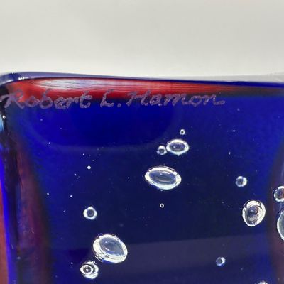 Robert William Willson Signed Glass Cube, 1977